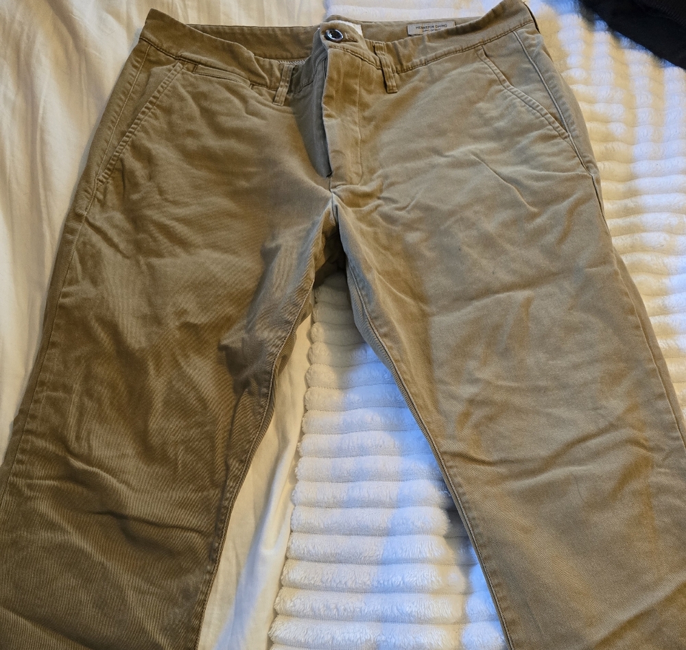 Tan Goodfellow Co. Skinny Chino Pants, Size 34w 30l